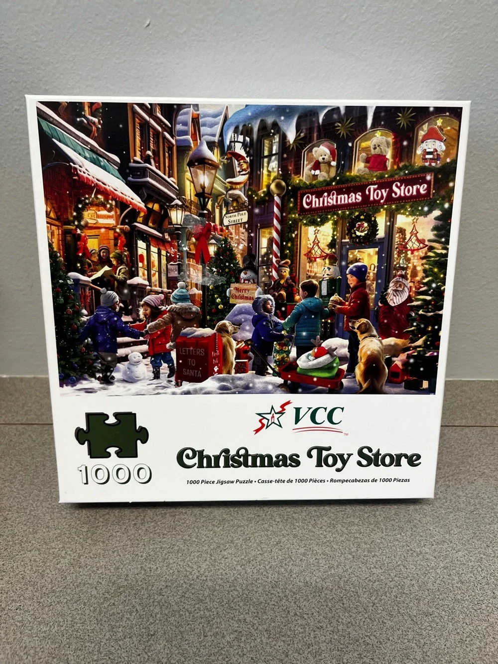 Colorful Christmas Toy Store Jigsaw Puzzle - Red, Green, Blue - 1000 pieces